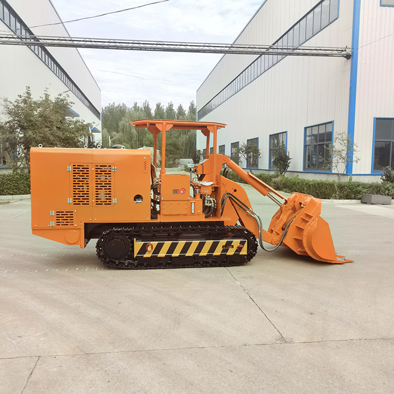 Carregador de rochas de descarga lateral de túnel