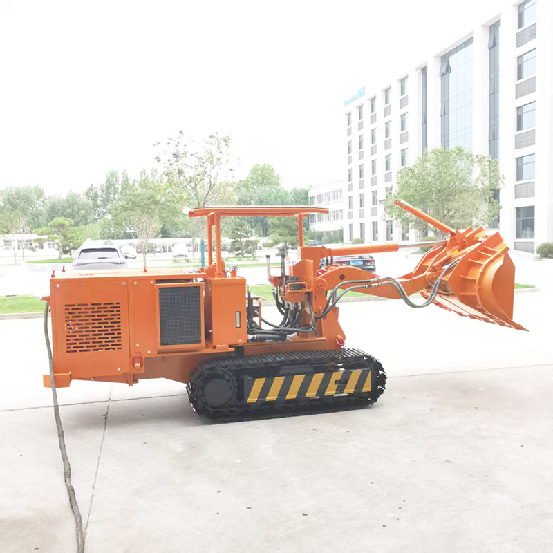 รถตักหินแบบเทข้างตีนตะขาบ