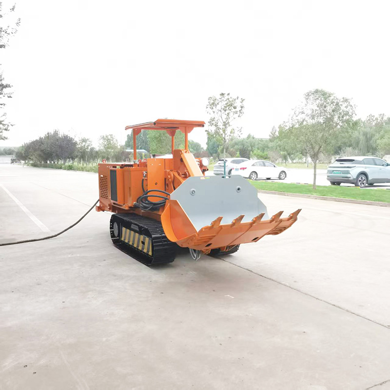 รถตักหินแบบเทข้างตีนตะขาบ