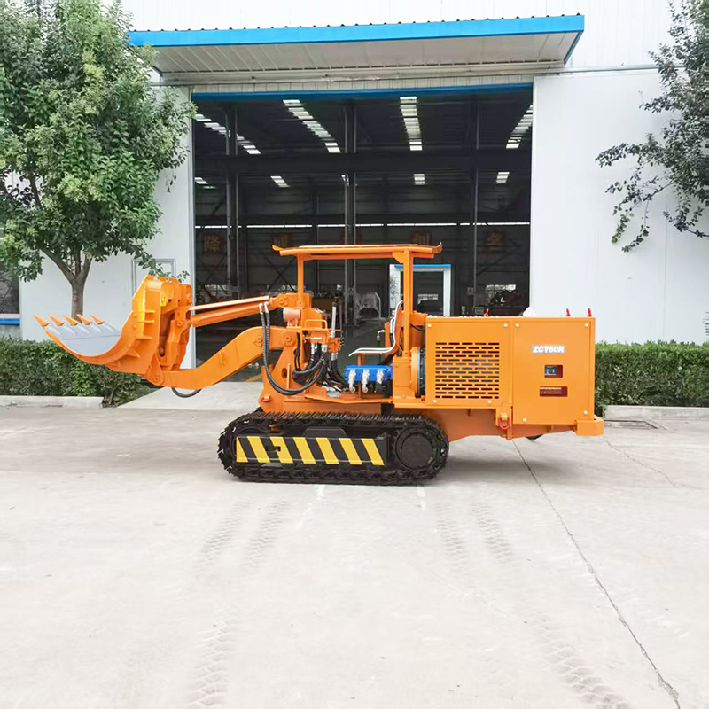 รถตักหินแบบเทข้างตีนตะขาบ