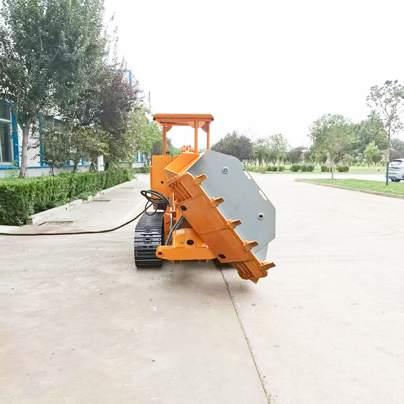 รถตักหินแบบเทข้างตีนตะขาบ