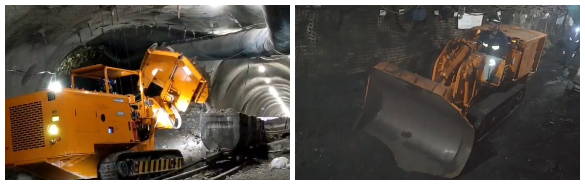 100 Боковая разгрузка каменного погрузчика